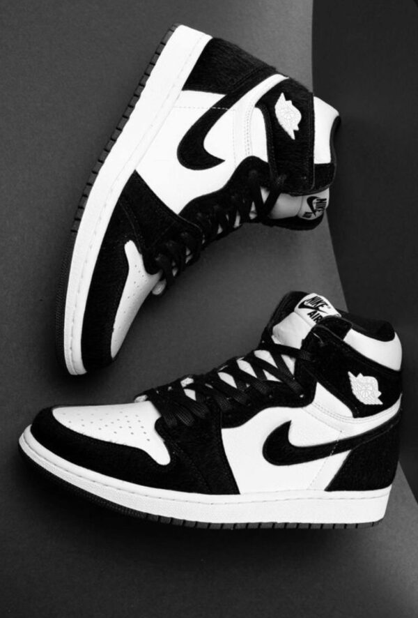 Nike Air Jordan 1 Black White - Image 2