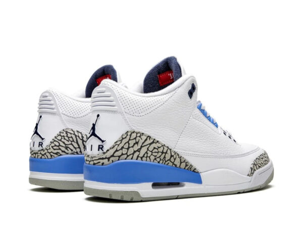 Nike Air Jordan Retro 3 White Blue - Image 3